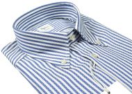 Camicia ingram a righe blu regular fit collo button down