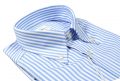 Camicia ingram a righe azzurro regular fit collo button down