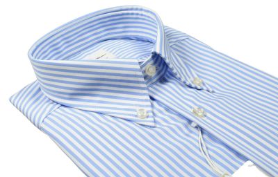 Ingram regular fit light blue striped shirt cotton no ironing