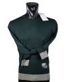 Green fashion crew neck sweater pyke studio in viscose