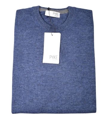 Girocollo in lambswool bluette pyke studio modern fit