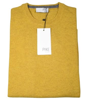Ocher lambswool crew neck pyke studio modern fit