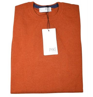 Girocollo in lambswool ruggine pyke studio modern fit