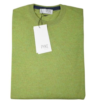 Girocollo in lambswool verde chiaro pyke studio modern fit