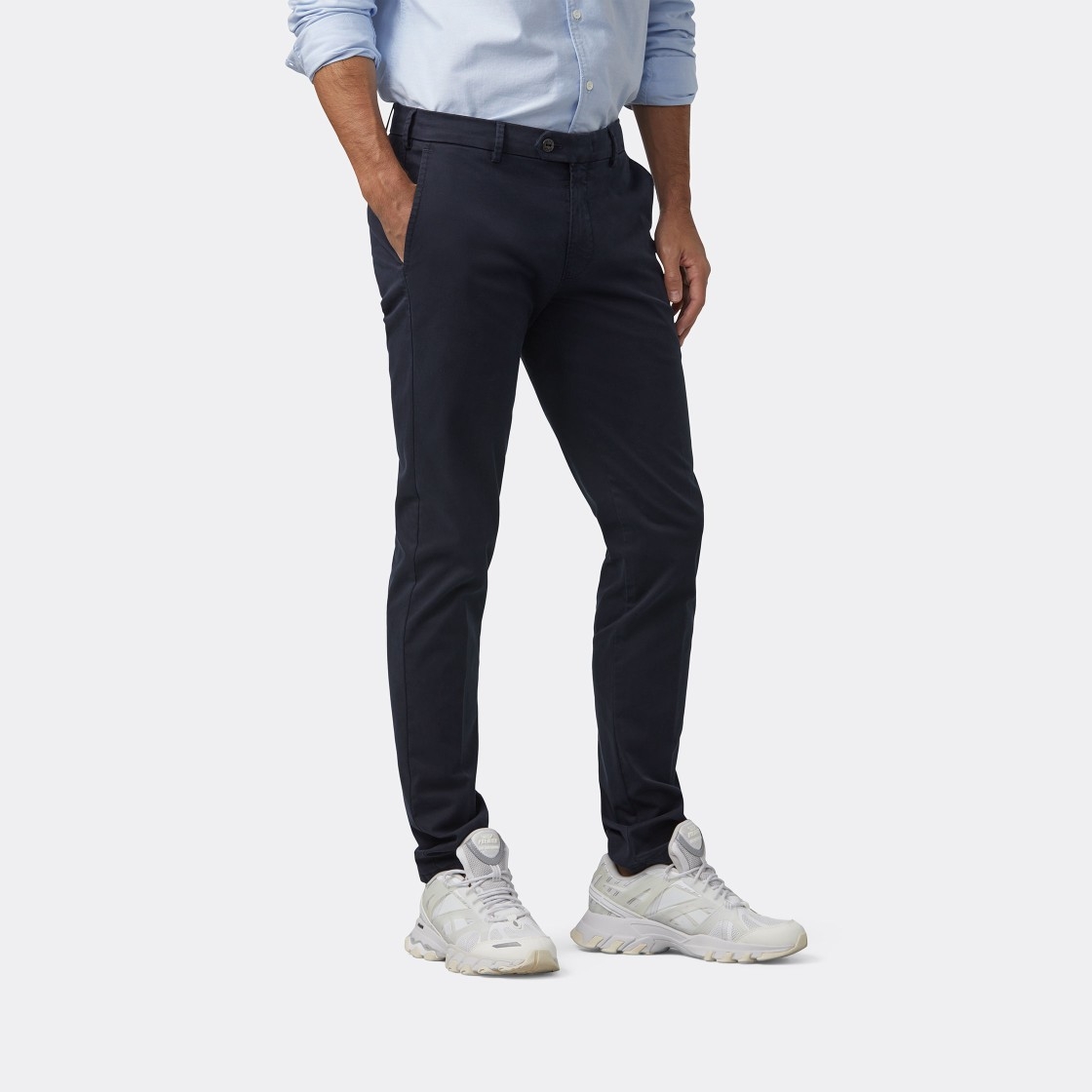 Pantaloni Chino MMX Lynx Uomo, Nero Antracite, Taglia W31 L34, Vestibilità Regular, In Cotone Ed Elastan, Nuovi Con Etichetta - Foto 2