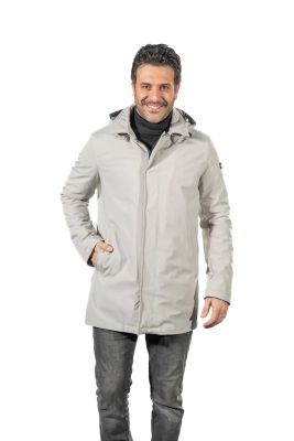 Waterproof parka adimari with removable hood