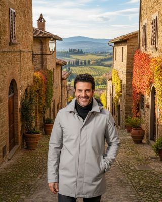 Waterproof parka adimari with removable hood