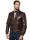 Brown aged calf leather jacket talents