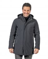 Giaccone parka blu adimari con cappuccio staccabile