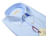 Camicia pancaldi regular fit micro quadrettino celeste