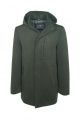 Green sea barrier parka wool blend