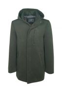 Green sea barrier parka wool blend