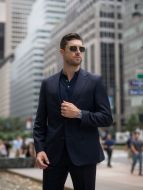 Abito blu gessato digel drop sei modern fit in lana vitale barberis canonico 