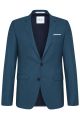 Slim fit digel suit in petrol green wool blend with bi-stretch
