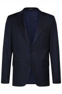 Blue pinstripe digel suit comfort fit in pure wool