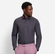 Camicia olymp fantasia geometrica slim fit puro cotone