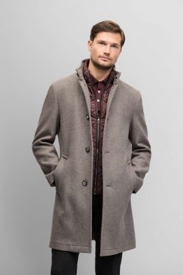 Cappotto digel beige collo coreana modern fit misto lana