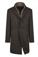 Cappotto digel spina di pesce marrone modern fit 