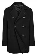 Double-breasted peacoat coat wool blend digel