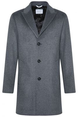 Slim fit anthracite grey digel coat in cashmere blend