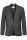 Medium gray slim fit wool stretch suit jacket