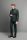 Dark green slim fit wool stretch suit jacket