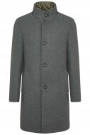 Cappotto digel grigio collo coreana modern fit misto lana