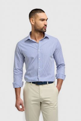Light blue striped shirt cavani pure italian cotton