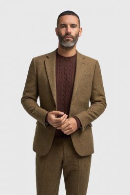 Brown herringbone tweed Cavani jacket