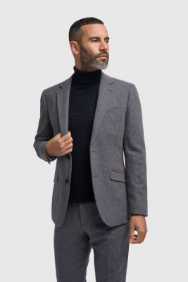 Giacca grigio scuro tweed spigata cavani