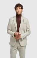 Pearl gray herringbone tweed Cavani jacket