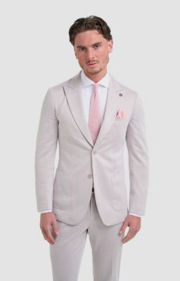 Abito in jersey cavani spigato beige slim fit