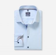 Camicia celeste olymp no stiro climate control modern fit