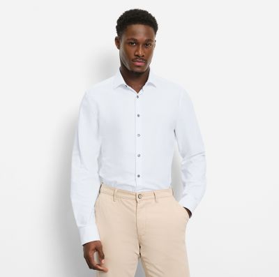 Camicia olymp level five bianca slim fit con dettagli eleganti