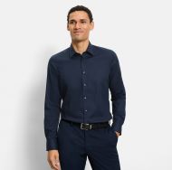 Camicia olymp level five blu cotone operato stretch slim fit 