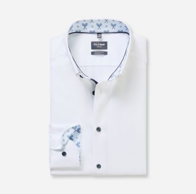 White Olymp modern fit button-down shirt