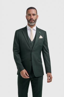 Abito elegante verde cavani con gilet modern fit
