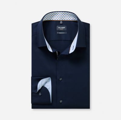 Olymp luxor modern fit shirt blue new kent collar