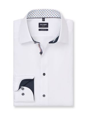Olymp luxor modern fit shirt white new kent collar