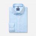 Olymp Luxor modern fit shirt in twill cotton with light blue stripes