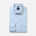 Light blue olymp luxor modern fit shirt in textured cotton