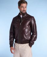 Brown leather bomber jacket – spring summer