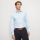 Camicia celeste olymp slim fit in cotone stretch operato