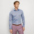 Camicia azzurra olymp slim fit in cotone stretch operato