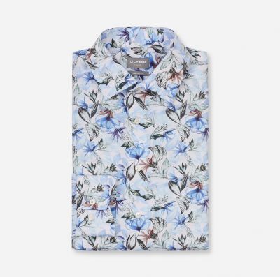 Olymp comfort fit camicia twill fantasia botanica premium