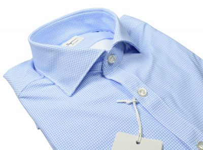 Dynamo technical shirt micro blue Ingram no‑iron pattern