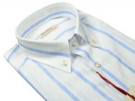 Pancaldi button-down shirt in linen and cotton