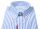 Pancaldi shirt in pure cotton with blue stripes and a button-down collar