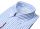 Pancaldi shirt in pure cotton with blue stripes and a button-down collar
