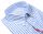 Pancaldi shirt in pure cotton with blue stripes and a button-down collar